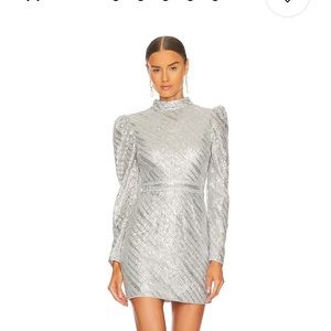 Saylor Pollie Mini Dress in Platinum. NWT. Sleeves altered, never worn.
